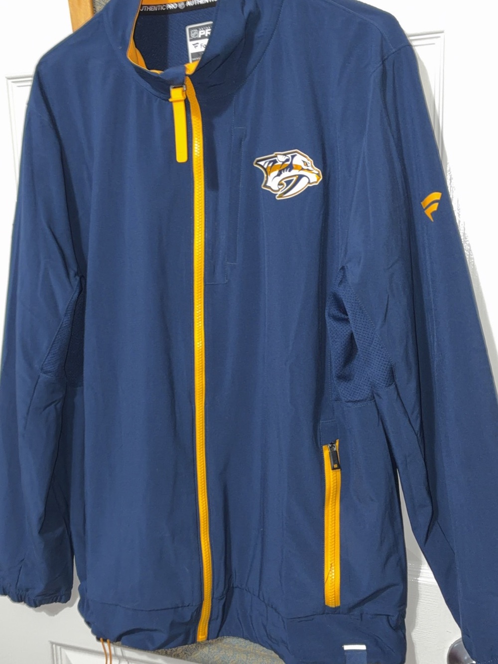 Fanatics Navy and Gold Predators Windbreaker Jacket